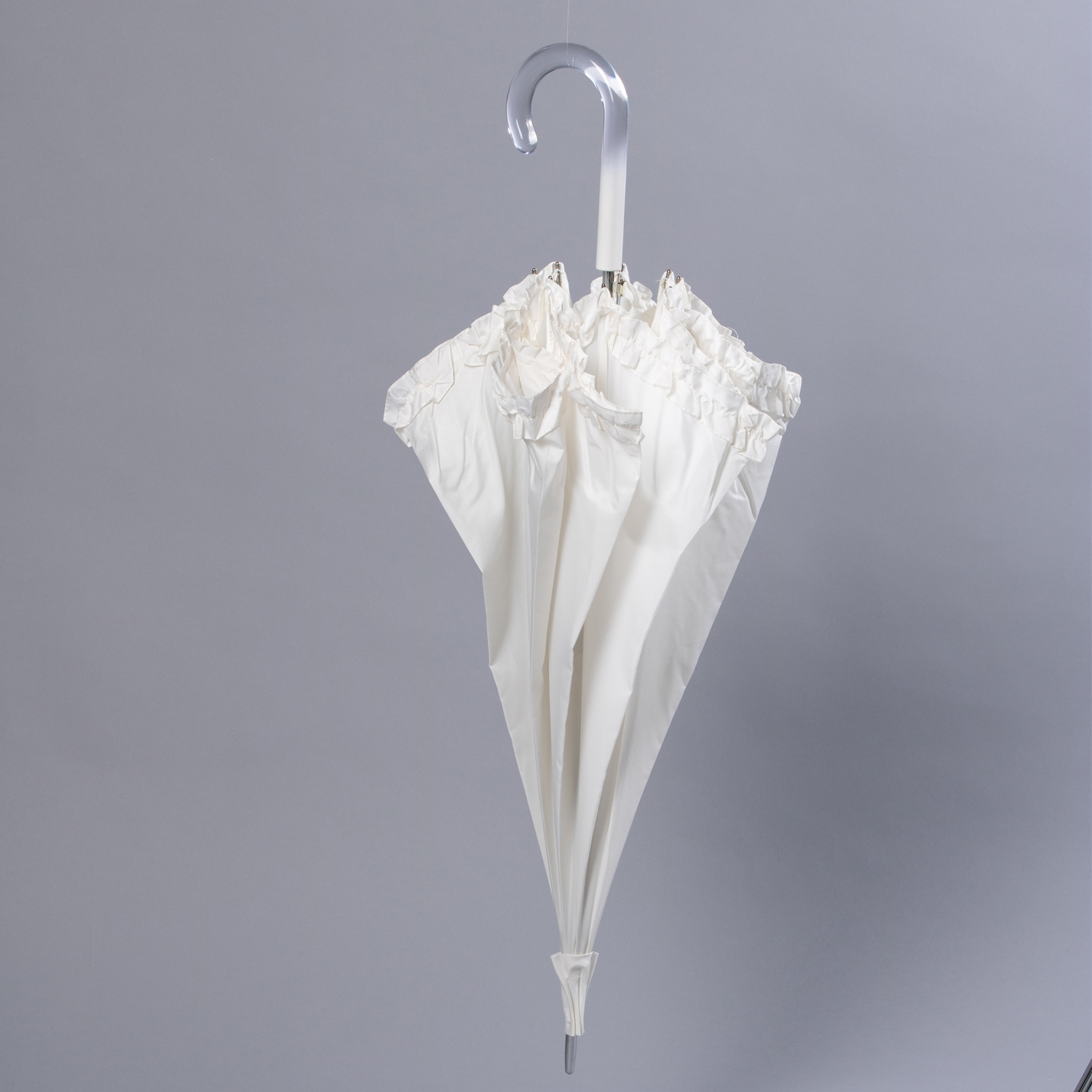 Ombrello Pioggia Grande Ombrello Sposa In Pizzo PERLETTI - Bianco, 102cm, Per Matrimoni Ed Eventi Ombrello In Pizzo - 9