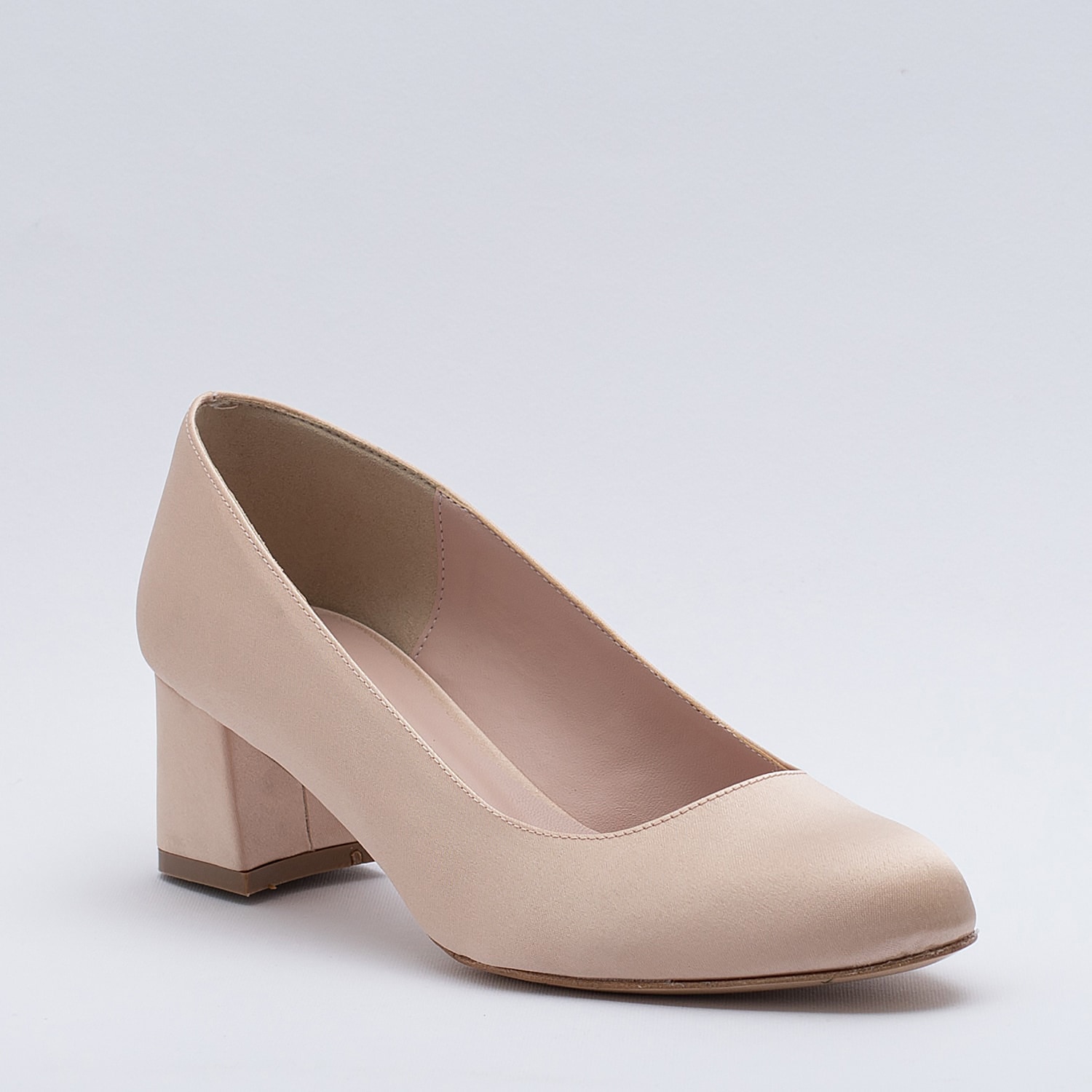 Decolletè raso punta tonda tacco 5 | Scarpe