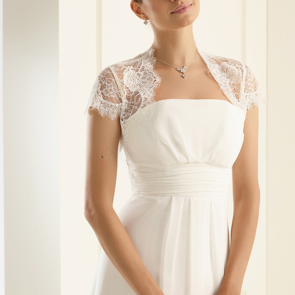 Bolero sposa in pizzo manica corta
