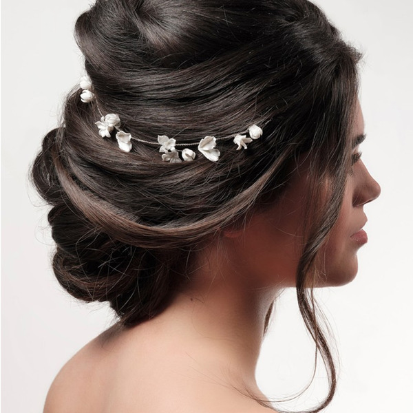 Coroncina fiori in ceramica