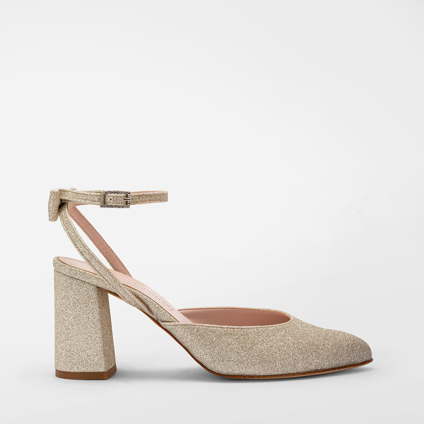 Slingback ice glitter  tacco 8,5