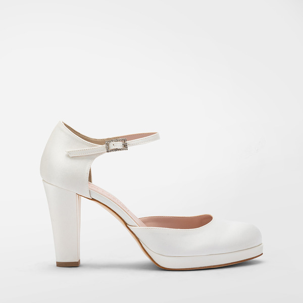 Scarpa sposa tacco grosso 8,5