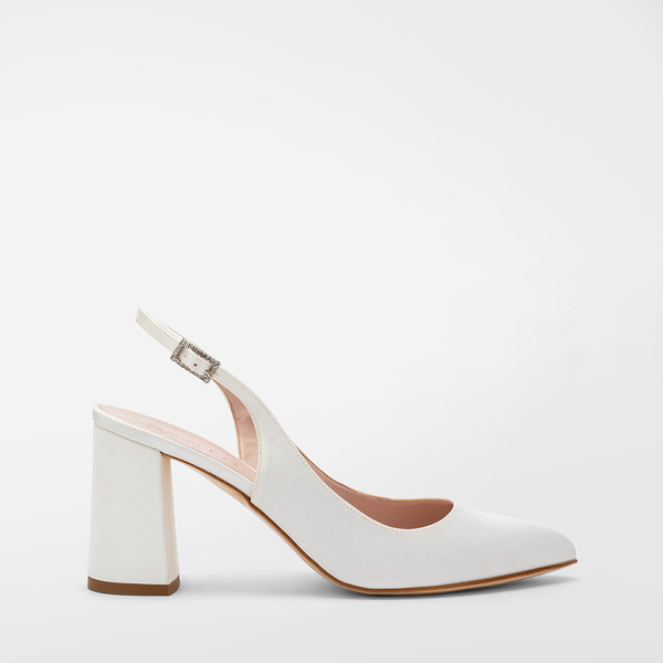 Slingback tacco grosso 8 cm