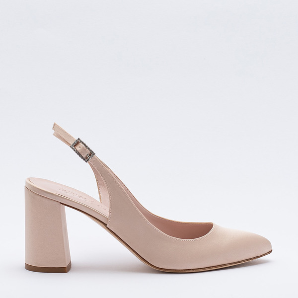 Slingback tacco grosso 8 cm
