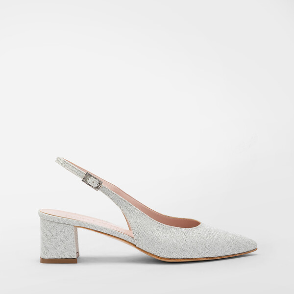 Slingback tacco grosso 5 cm