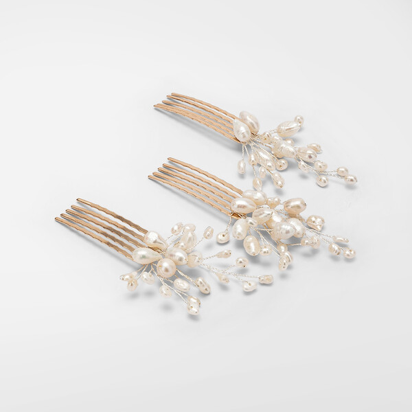 Pettinini con perle di fiume