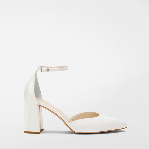 Scarpa sposa raso tacco 7