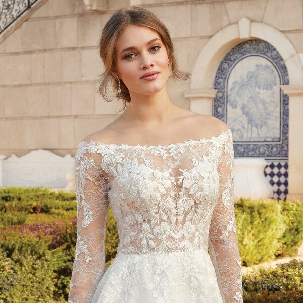 REXREII Abito Da Bambina E Ragazza In Tulle E Pizzo - Maniche Lunghe, Corpetto Con Perline, Gonna Multistrato, Per Matrimonio, Comunione E Festa, Taglie 4-14 Anni