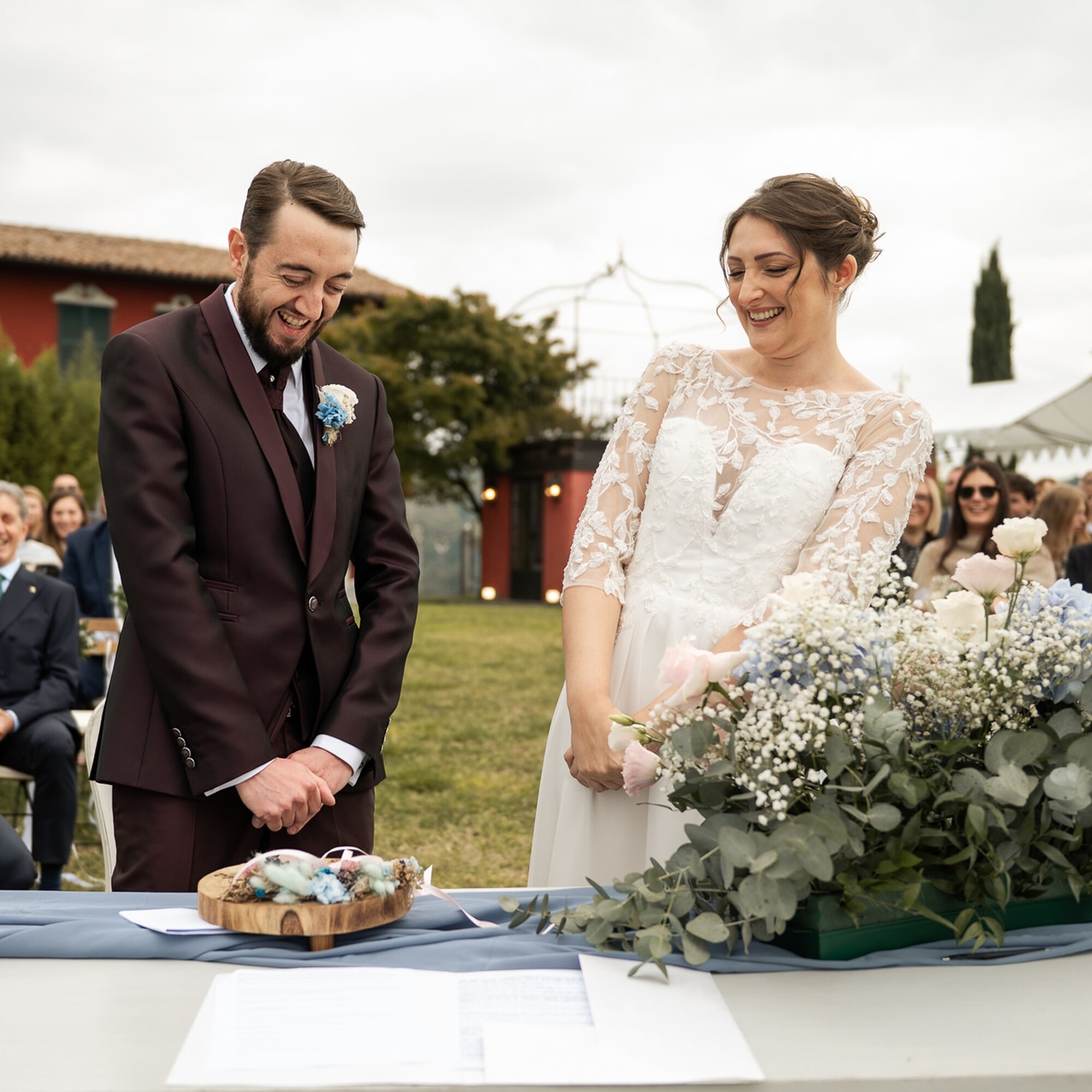 Sposa Marta Peroni in abito da sposa Patrizia Cavalleri